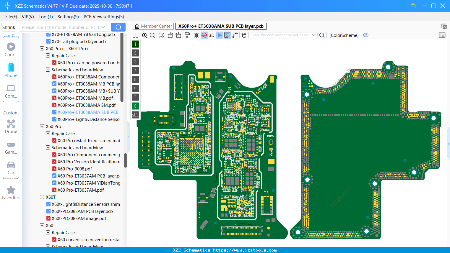 VIVO X60Pro+ ET3038AMA SUB PCB Layer